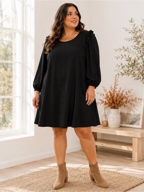 Zara Black Babydoll Dress — XL